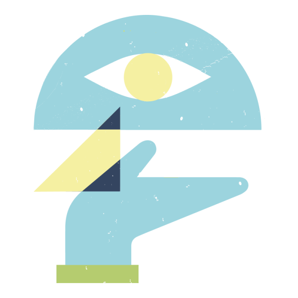 Grafik - Auge und Hand
