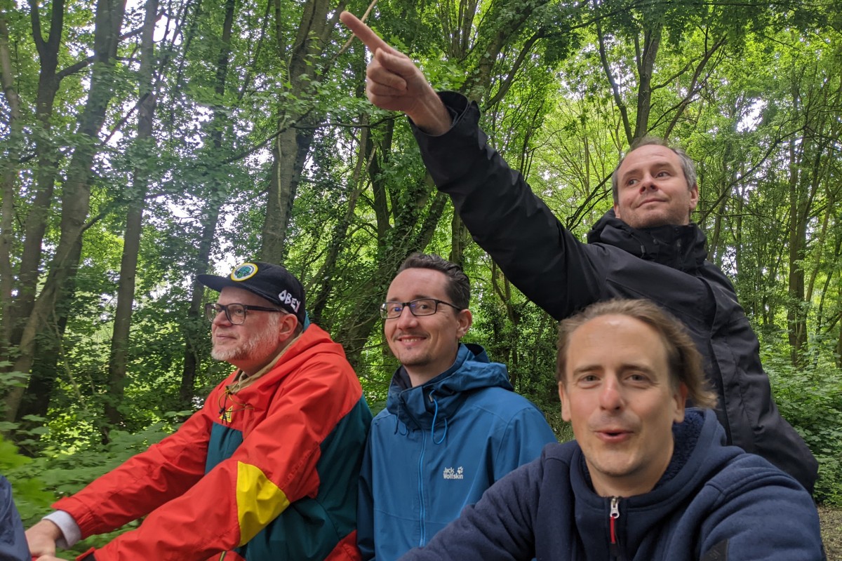 4 Mitarbeiter beim Betriebsausflug